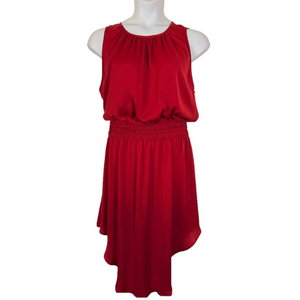 VENUS Red Smocked Waist Sleeveless Dress SKU 0015